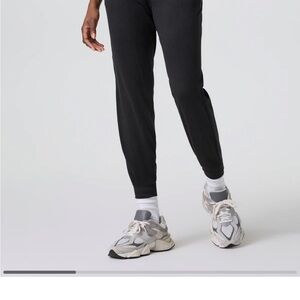 Vuori Black Track Pants with Tapered Leg Design